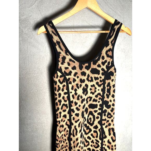 Rachel Roy Womens Brown Leopard Print Tank Midi Dress Size Large - Picture 3 of 8